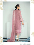 Alizeh Fashion Vol-03 Embroidered Chiffon 3Pc Suit D-10 Angbeen - FaisalFabrics.pk