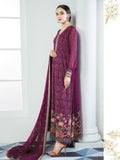 Alizeh Fashion Vol-03 Embroidered Chiffon 3Pc Suit D-12 Zhaleh - FaisalFabrics.pk