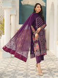 Alizeh Fashion Vol-04 Embroidered Chiffon 3Pc Suit D-05 Violet - FaisalFabrics.pk