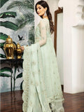 Alizeh Fashion Royale DE LUXE Embroidered Chiffon 3Pc Suit D-02 Saphir - FaisalFabrics.pk