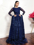 Alizeh Fashion Royale DE LUXE Embroidered Chiffon 3Pc Suit D-06 Glace Blue
