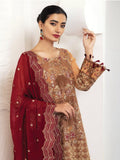 Alizeh Fashion Royale DE LUXE Embroidered Chiffon 3Pc Suit D-09 Topacia - FaisalFabrics.pk