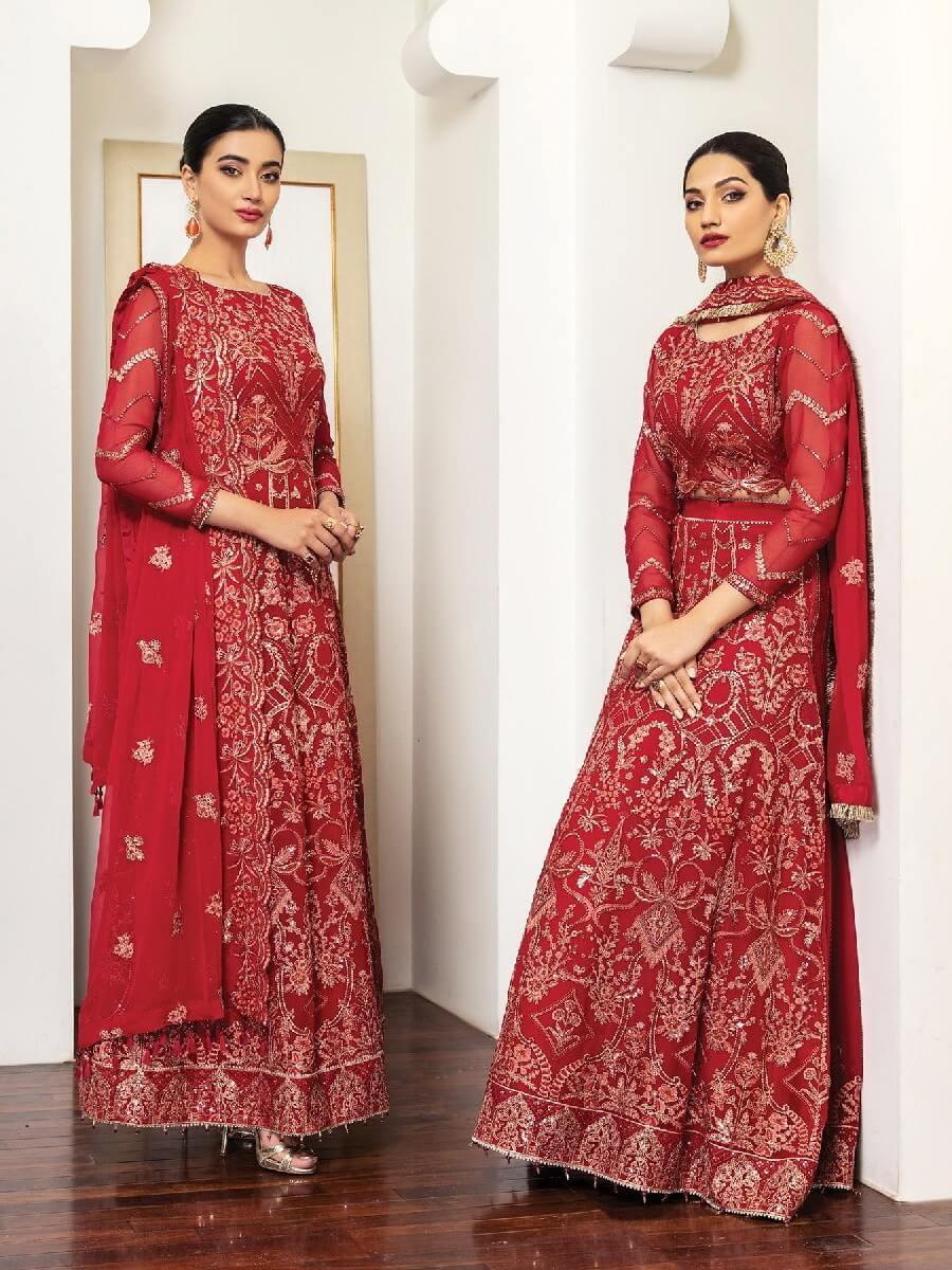 Alizeh Fashion Royale DE LUXE Embroidered Chiffon 3Pc Suit D-11 Senorita - FaisalFabrics.pk