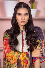 Alkaram Lawn Spring Summer 2020 3Pc Printed Suit SS-20-20-Black - FaisalFabrics.pk