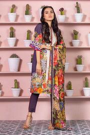 Alkaram Lawn Spring Summer 2020 3Pc Printed Suit SS-20-20-Black - FaisalFabrics.pk