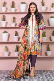 Alkaram Lawn Spring Summer 2020 3Pc Printed Suit SS-20-20-Black - FaisalFabrics.pk