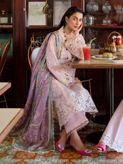 Mushq Lawana Embroidered Luxury Lawn Unstitched 3Pc Suit MSL-23-01 Amara