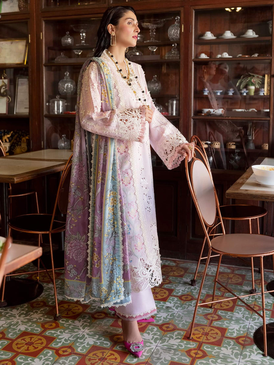 Mushq Lawana Embroidered Luxury Lawn Unstitched 3Pc Suit MSL-23-01 Amara