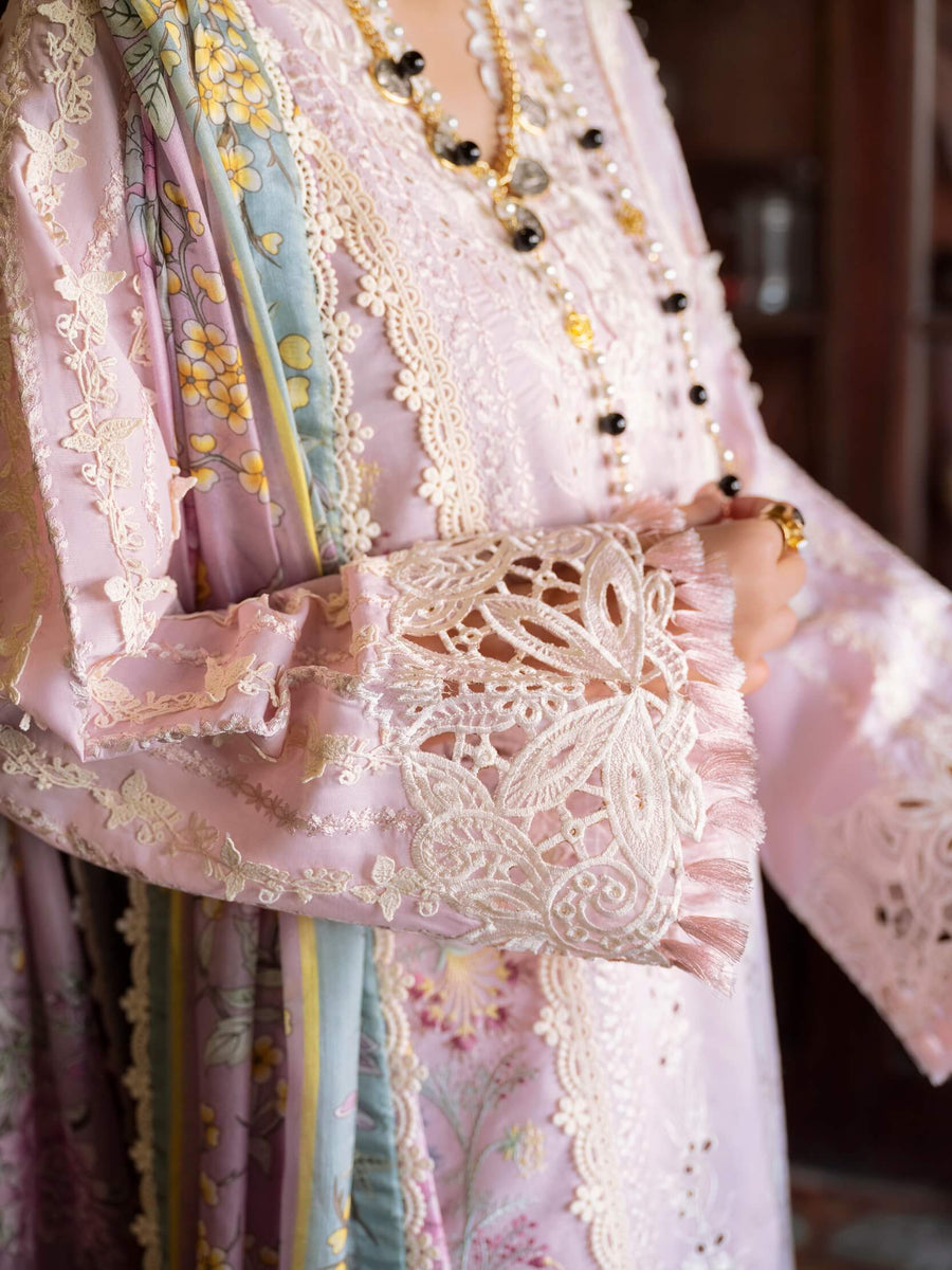 Mushq Lawana Embroidered Luxury Lawn Unstitched 3Pc Suit MSL-23-01 Amara