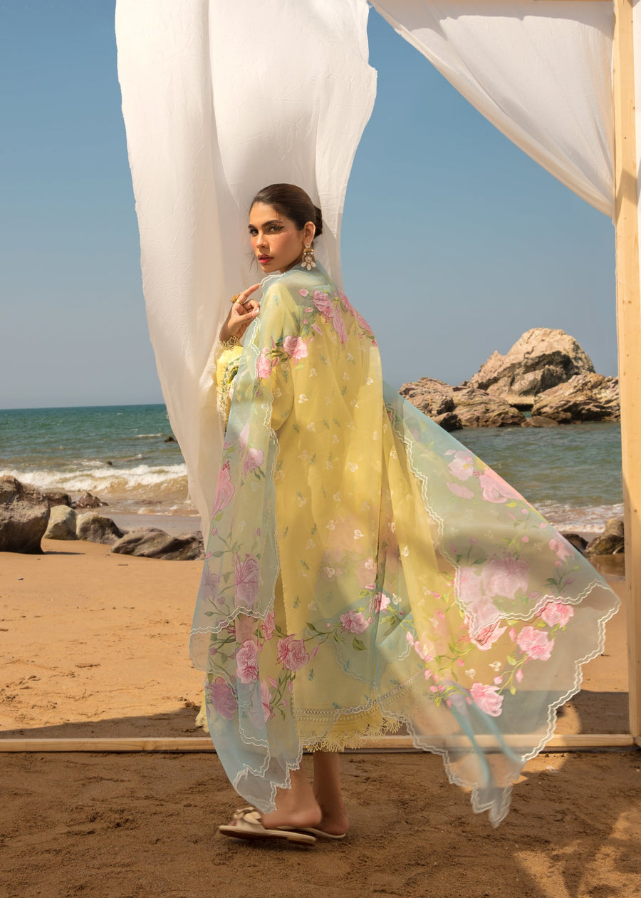 Crimson Embroidered Luxury Lawn Unstitched 3Pc Suit - An Ode to Cross Stitch (B)