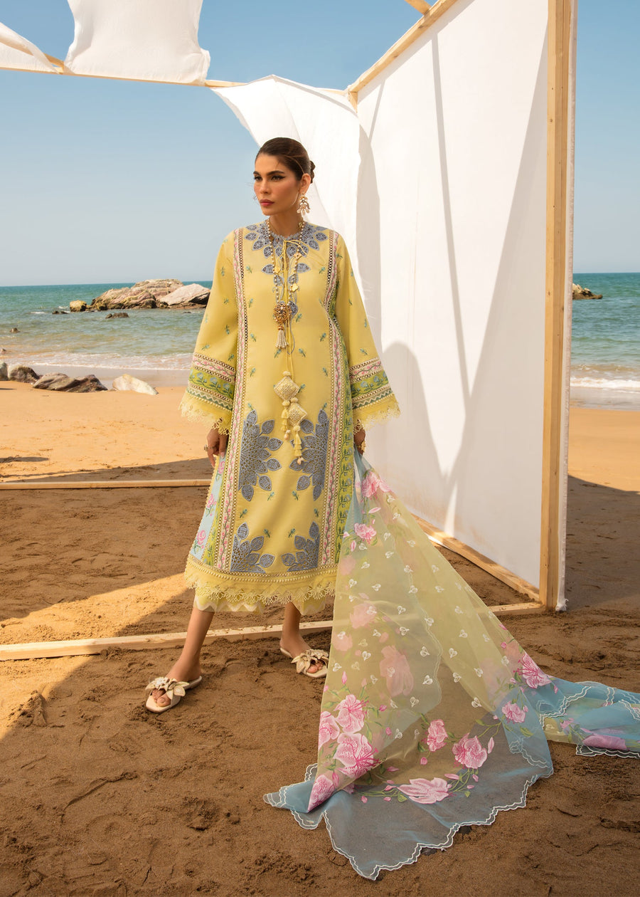 Crimson Embroidered Luxury Lawn Unstitched 3Pc Suit - An Ode to Cross Stitch (B)