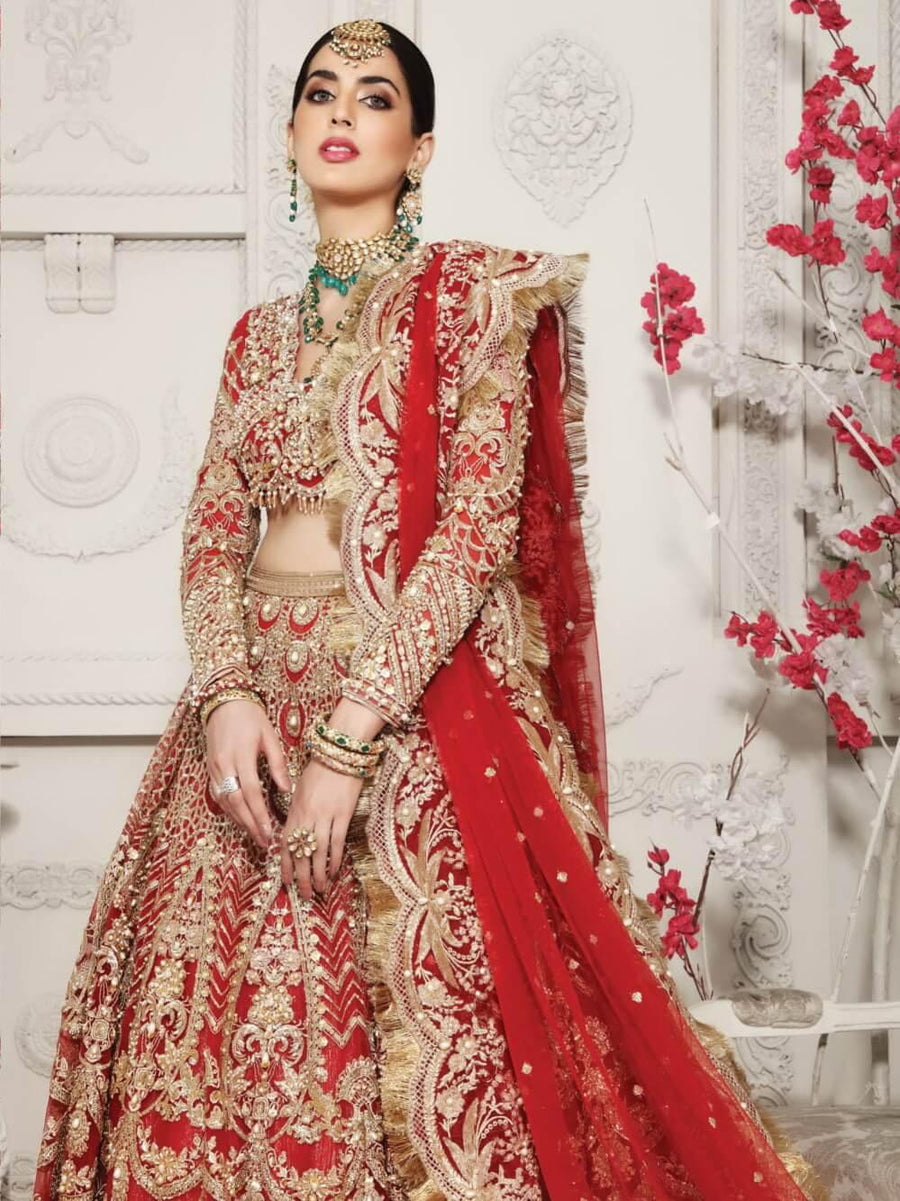 Anaya by Kiran Chaudhry Joie de Vivre Bridal 3PC Suit AMB-02 Victoria - FaisalFabrics.pk