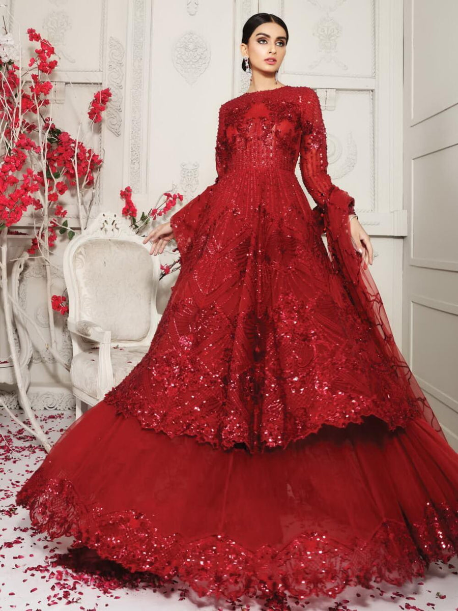 Anaya by Kiran Chaudhry Joie de Vivre Bridal 3PC Suit AMB-03 Diane - FaisalFabrics.pk