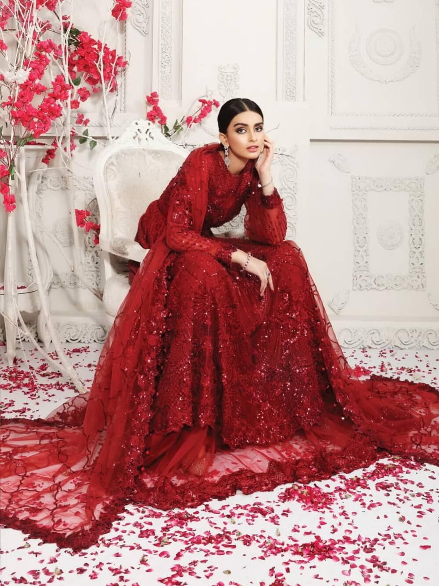 Anaya by Kiran Chaudhry Joie de Vivre Bridal 3PC Suit AMB-03 Diane - FaisalFabrics.pk