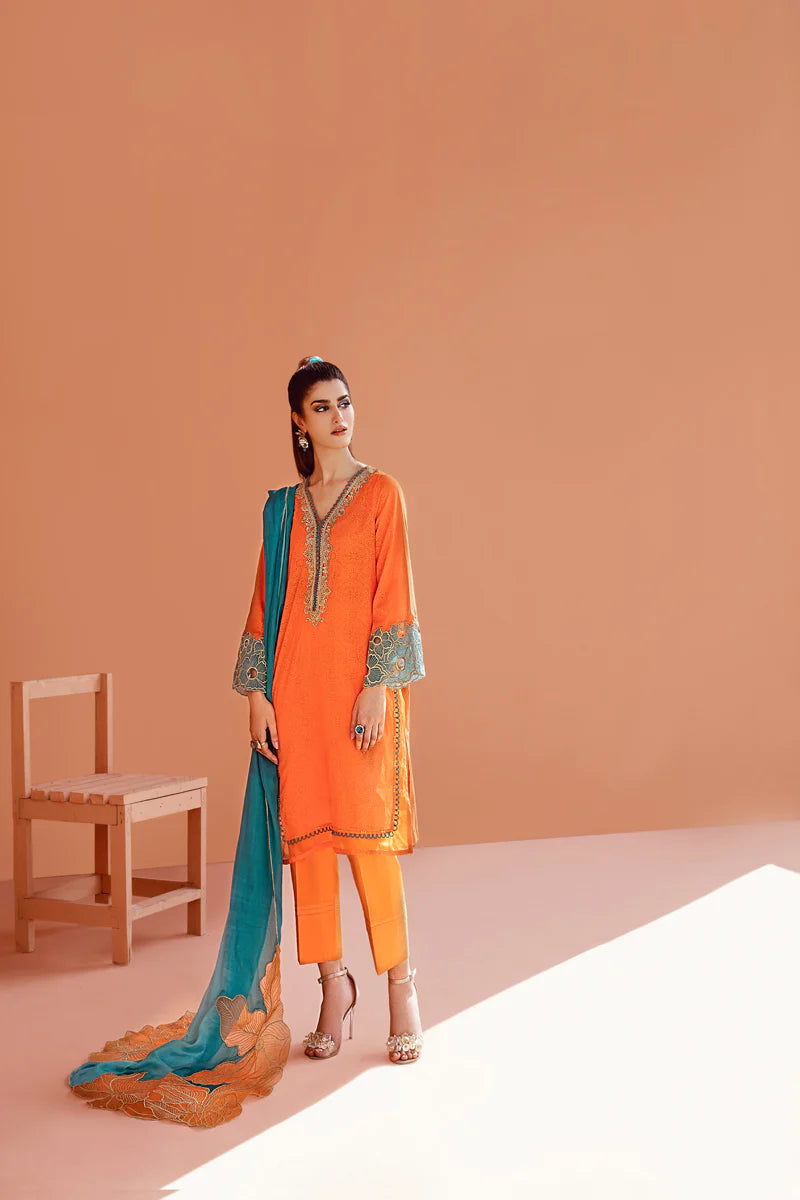 Maria Osama Khan Ethereal Basic Pret 3Pc Suit - AQUA SPRING