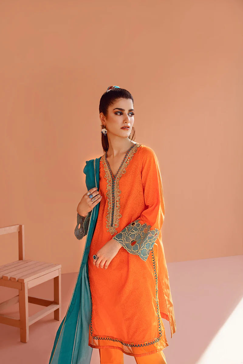 Maria Osama Khan Ethereal Basic Pret 3Pc Suit - AQUA SPRING