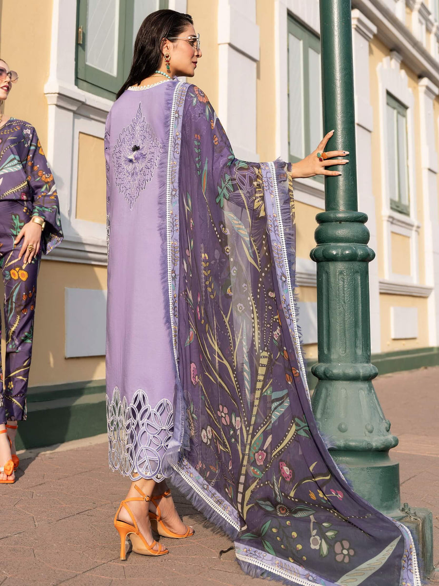 Mushq Lawana Embroidered Luxury Lawn Unstitched 3Pc Suit MSL-23-09 Ariya