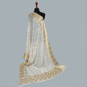 Tasneem Fabrics Women's Pure Bemberg Crinkle Dupatta - MDWH0001185