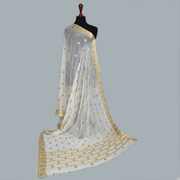 Tasneem Fabrics Women's Pure Bemberg Crinkle Dupatta - MDWH0001193