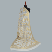 Tasneem Fabrics Women's Pure Bemberg Crinkle Dupatta - MDWH0001184