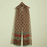 Tasneem Fabrics Women's Printed Check Zari Dupatta - MDPR0001565