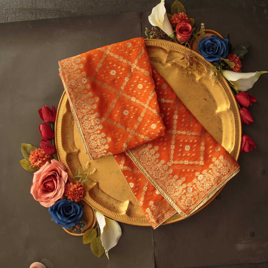 Pure Organza Jacquard-FBDY0002859 - Tasneem Fabrics