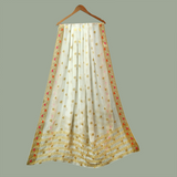 Tasneem Fabrics Women's Pure Bemberg Crinkle Dupatta - MDWH0002039