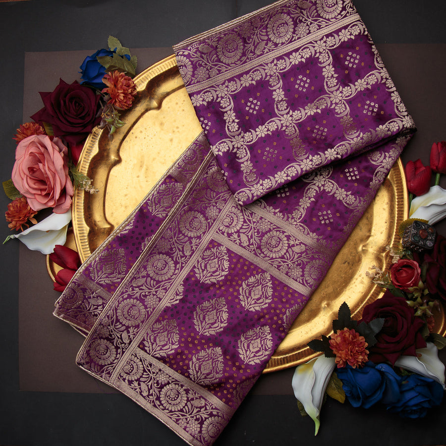Tasneem Fabrics Women's Pure Gaji Silk Jacquard Dupatta - FBDY0002535