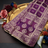 Tasneem Fabrics Women's Pure Gaji Silk Jacquard Dupatta - FBDY0002535