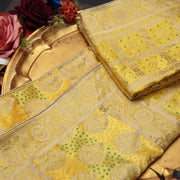 Tasneem Fabrics Women's Pure Gaji Silk Jacquard Dupatta - FBDY0002377