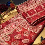 Tasneem Fabrics Women's Pure Gaji Silk Jacquard Dupatta - FBDY0002537