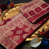Tasneem Fabrics Women's Pure Gaji Silk Jacquard Dupatta - FBDY0002532
