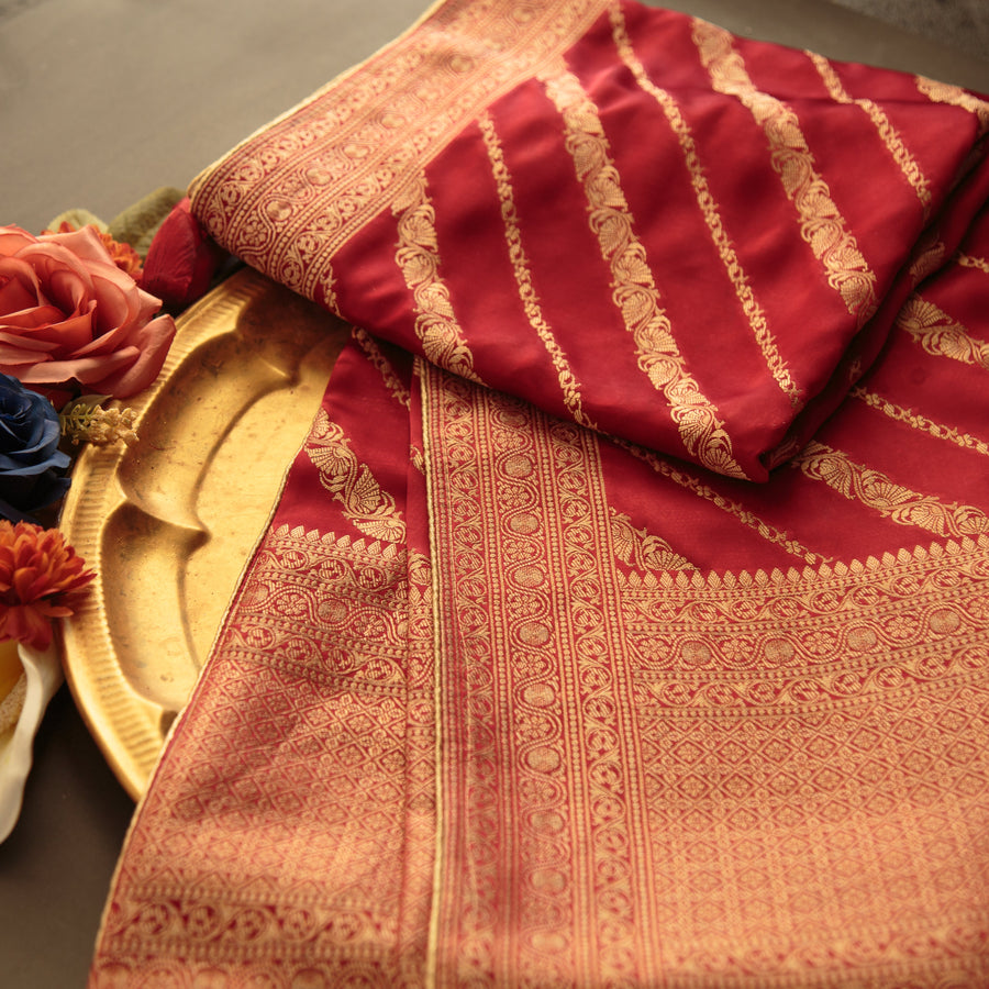 Tasneem Fabrics Women's Pure Gaji Silk Jacquard Dupatta - FBDY0002670