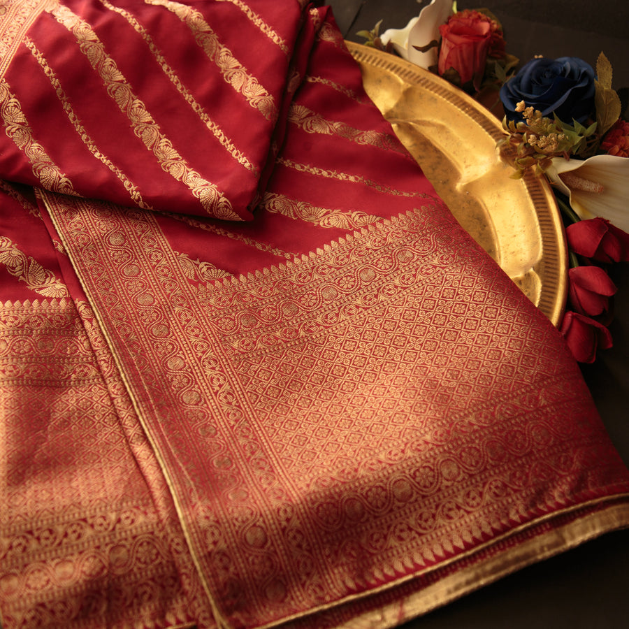 Tasneem Fabrics Women's Pure Gaji Silk Jacquard Dupatta - FBDY0002670