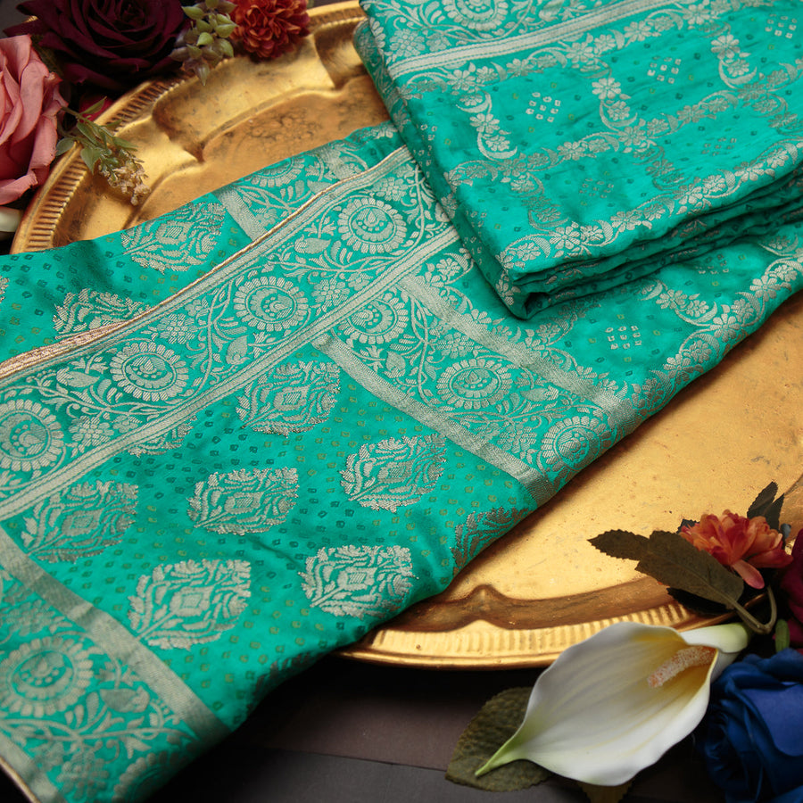 Tasneem Fabrics Women's Pure Gaji Silk Jacquard Dupatta - FBDY0002538