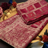 Tasneem Fabrics Women's Pure Gaji Silk Jacquard Dupatta - FBDY0002511