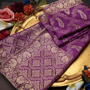 Tasneem Fabrics Women's Pure Gaji Silk Jacquard Dupatta - FBDY0002588