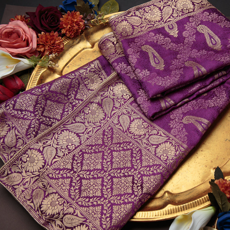 Tasneem Fabrics Women's Pure Gaji Silk Jacquard Dupatta - FBDY0002588