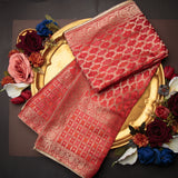 Tasneem Fabrics Women's Pure Gaji Silk Jacquard Dupatta - FBDY0002623