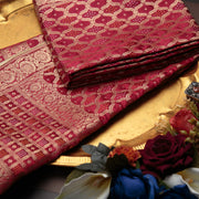 Tasneem Fabrics Women's Pure Gaji Silk Jacquard Dupatta - FBDY0002625