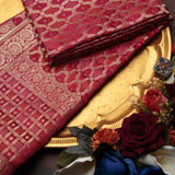 Tasneem Fabrics Women's Pure Gaji Silk Jacquard Dupatta - FBDY0002625