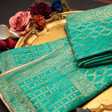 Tasneem Fabrics Women's Pure Gaji Silk Jacquard Dupatta - FBDY0002621