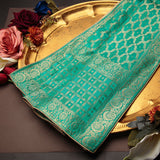 Tasneem Fabrics Women's Pure Gaji Silk Jacquard Dupatta - FBDY0002621