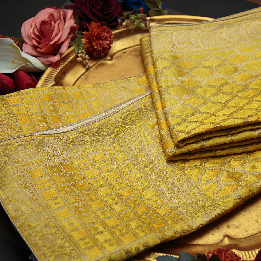 Tasneem Fabrics Women's Pure Gaji Silk Jacquard Dupatta - FBDY0002626