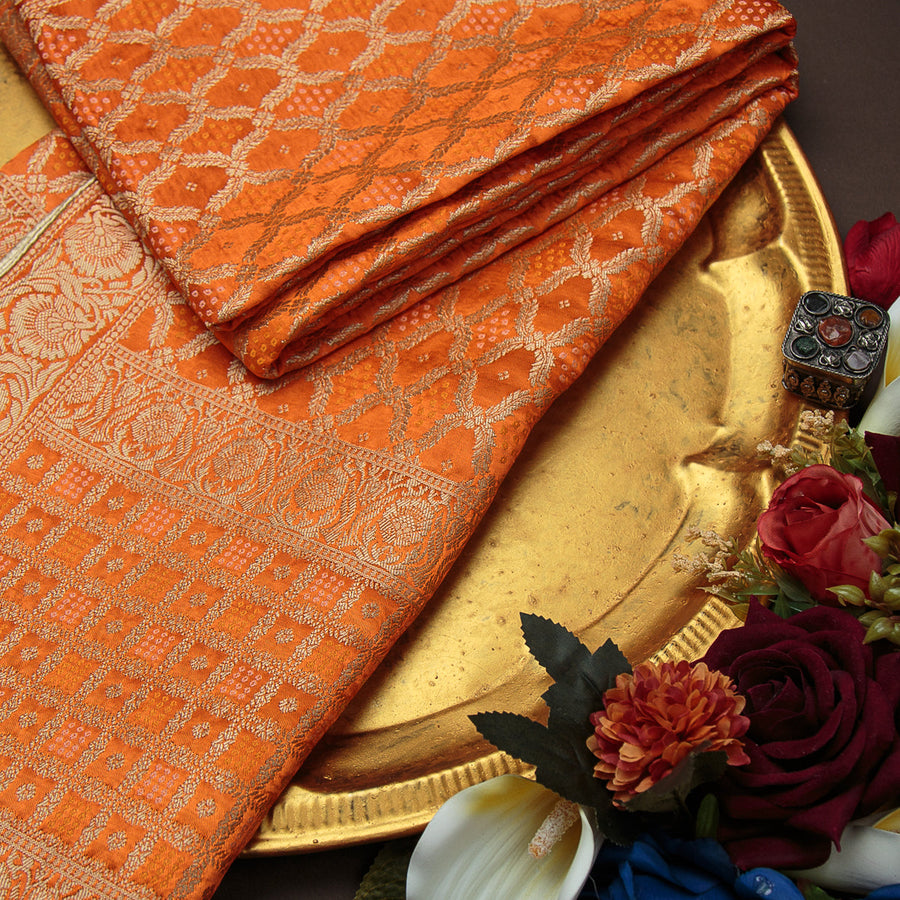 Tasneem Fabrics Women's Pure Gaji Silk Jacquard Dupatta - FBDY0002622