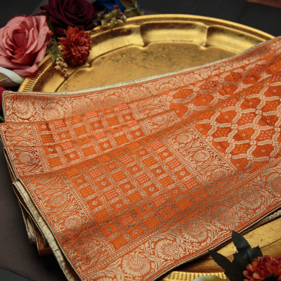 Tasneem Fabrics Women's Pure Gaji Silk Jacquard Dupatta - FBDY0002622