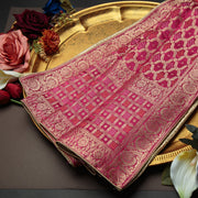 Tasneem Fabrics Women's Pure Gaji Silk Jacquard Dupatta - FBDY0002627