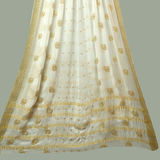 Tasneem Fabrics Women's Pure Bemberg Crinkle Dupatta - MDWH0001197