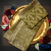 Tasneem Fabrics Women's Pure Gaji Silk Jacquard Dupatta - FBDY0002699
