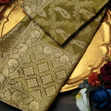 Tasneem Fabrics Women's Pure Gaji Silk Jacquard Dupatta - FBDY0002699
